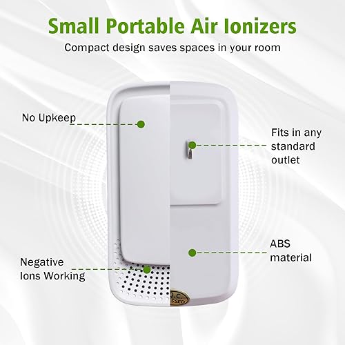 Miniatura 6 de Ionizadores de aire enchufables para el hogar, limpiador de aire silencioso para baño, sala de estar, oficina, cocina, habitación de mascotas,