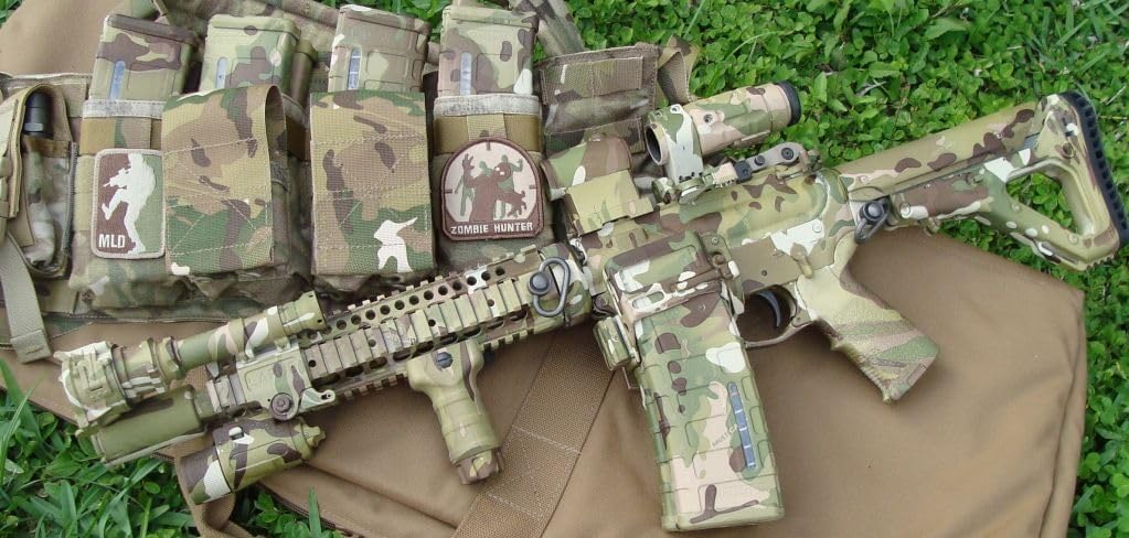 Multicam Stencil, Professional Grade High Temp Paint Mask Vinyl, DIY Camouflage Design, 7.5x11.1 Inch