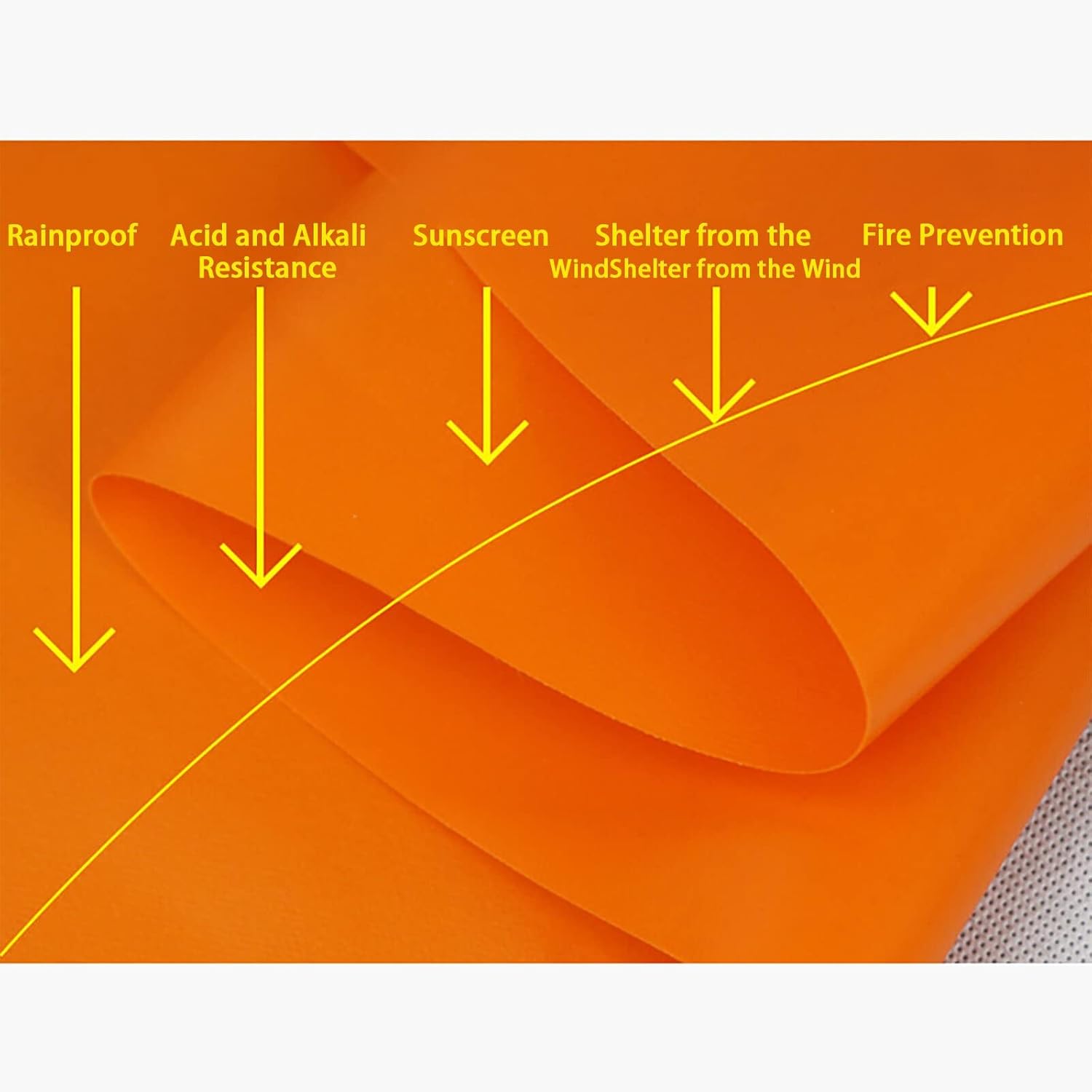 Tarps Heavy Duty Waterproof 20x30,Orange,13.7mil Thick Tarp Cover,Uv Resistant Cloth,Multi-Purpose,Outdoor Flame Retardant Waterproof Sunscreen Canvas Tarpaulin,Three Defense Tarp
