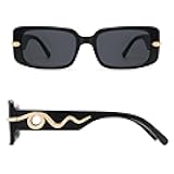 Appassal Trendy Snake Sunglasses for Women and Men Retro Rectangle Sunnies AP3672