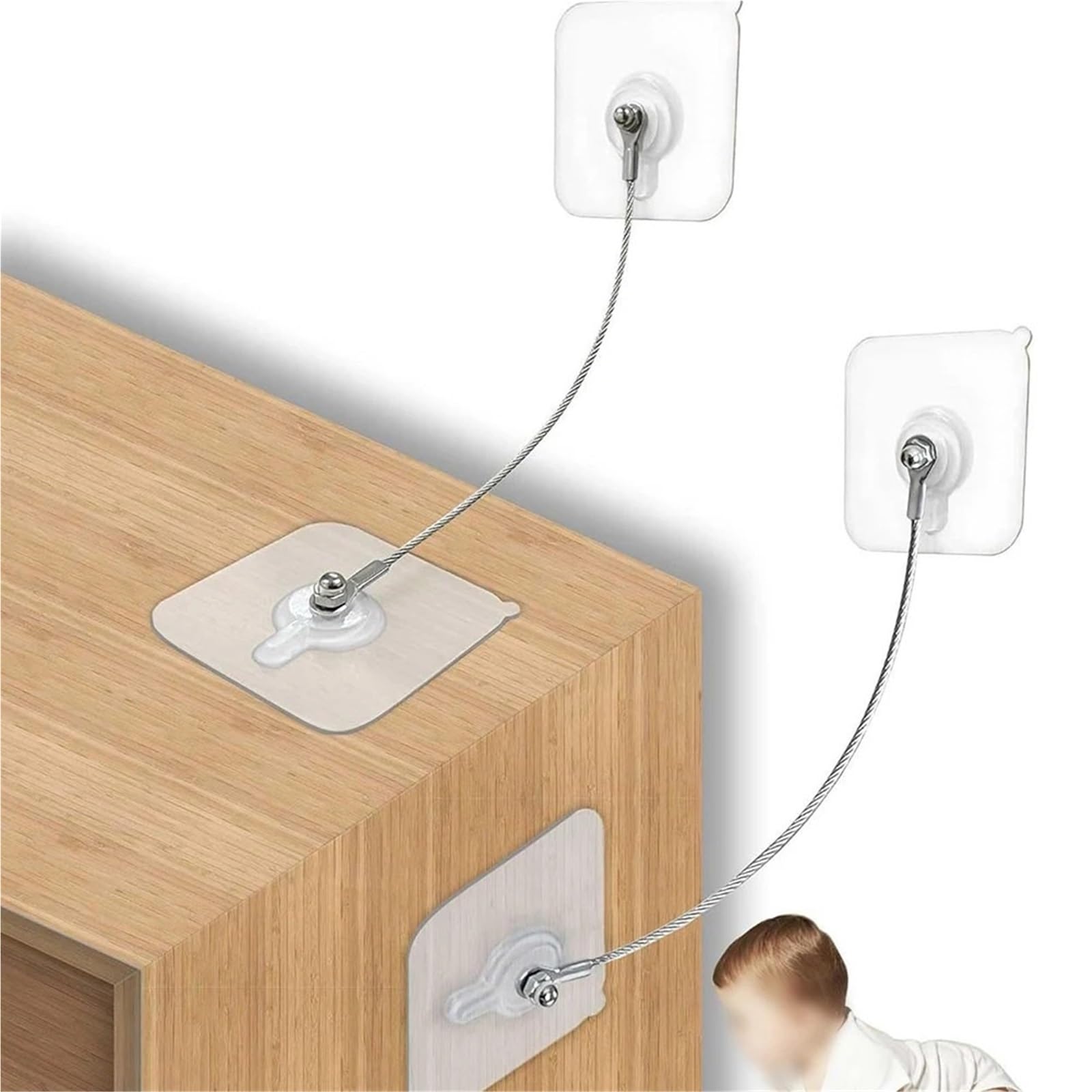 Fijación de muebles a la pared, Kit de unión de anclajes for muebles, correas de seguridad sin taladro for gabinetes y televisores(40cm)