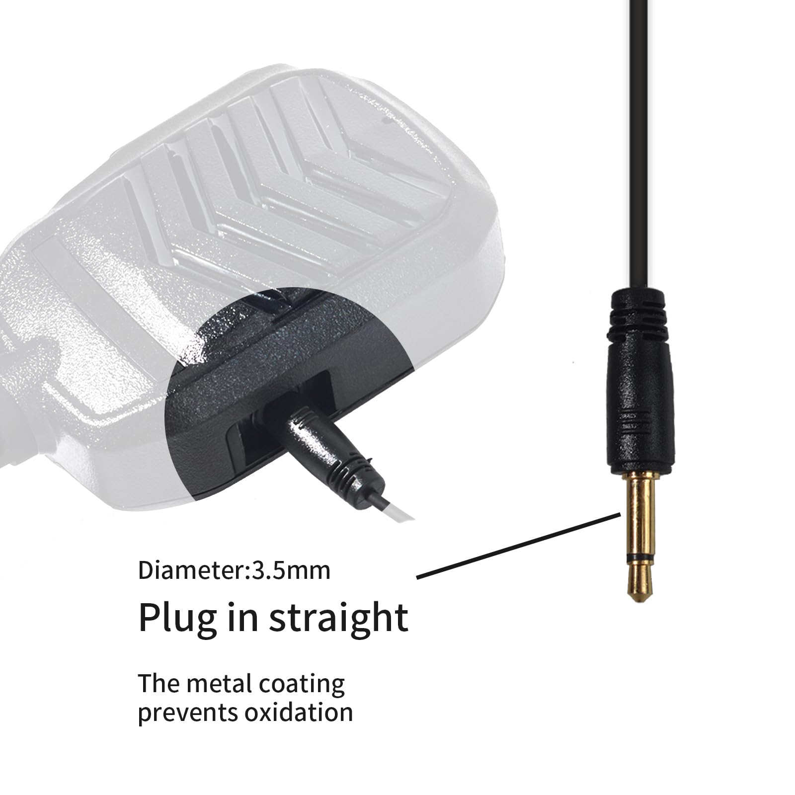 1 Pin 3.5mm Jack Auricolare 180° Ricezione congiunta Solo Walkie Talkie Auricolare Compatibile con Motorola Sepura Rexon Wouxun Baofeng Quansheng radio portatili (Tubo trasparente, 5)