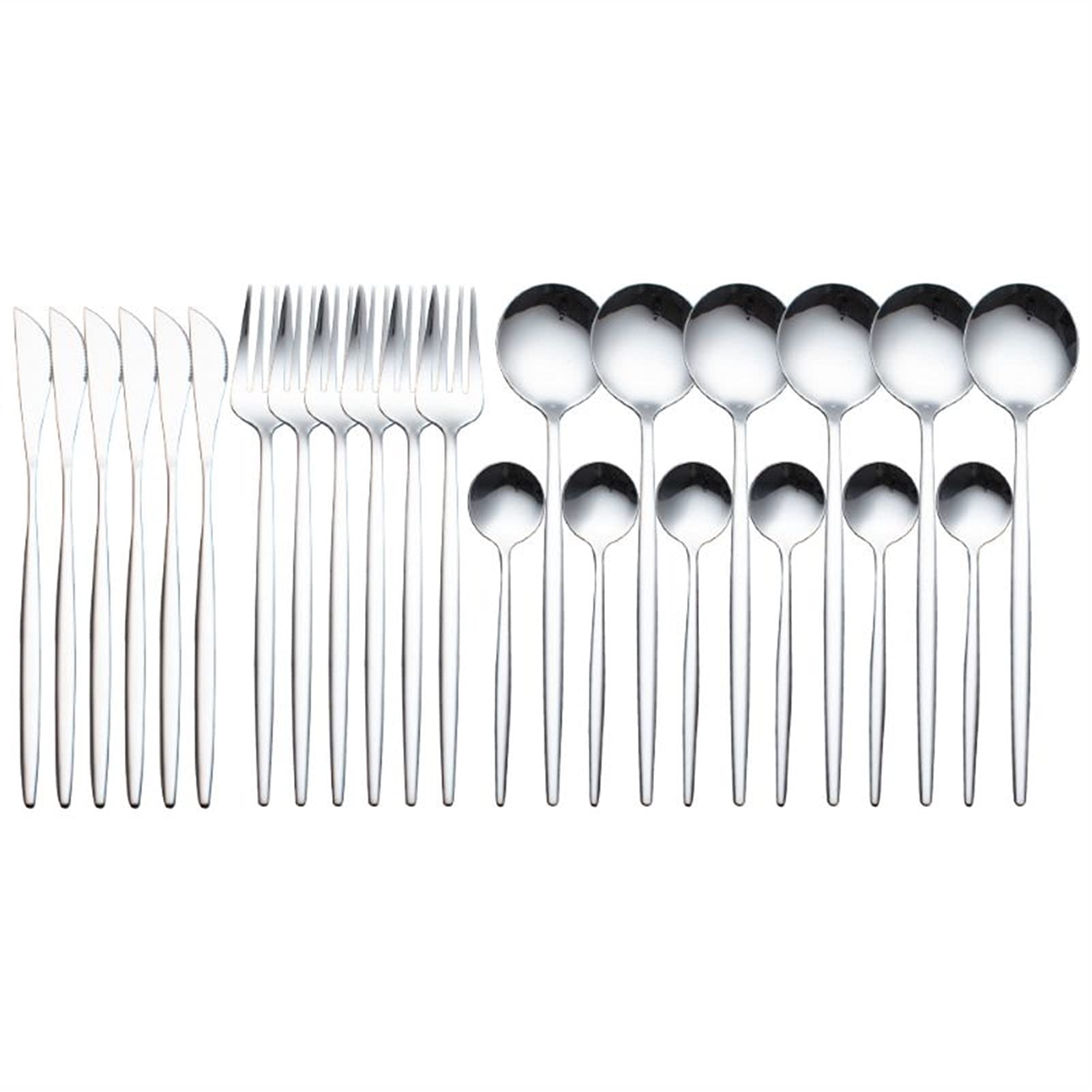 Besteck Sets Löffel Gabeln Messer Besteck Edelstahl Gabelmesser Kaffee Löffel Geschirr Set Mahlzeit Noddles Werkzeuge (Color : 05)