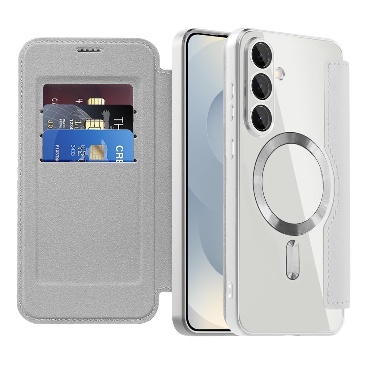 Coque Samsung S25+ transparente aimantée protégeant des vols RFID - 8