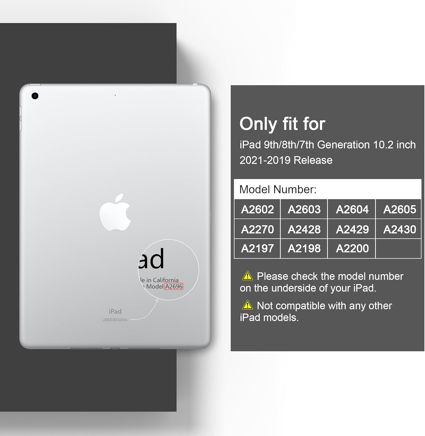 DONGKE Compatible with iPad 10.2 Inch Case 2021 2020 2019, Smart Lightweight Trifold Stand Hard Plastic Transparent Cover Support Auto Sleep/Wake for iPad 10.2" 9th/8th/7th Generation - Leopard - Image 2