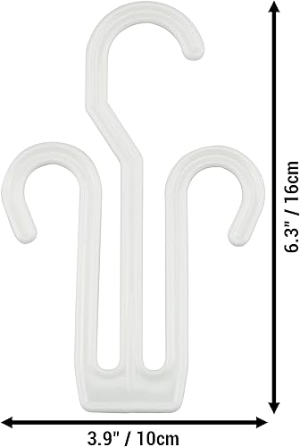 Miniatura 3 de IFAMIO Paquete de 20 perchas de plástico blanco para secado de zapatos, ligeras, duraderas, resistentes, de secado rápido, ideales para el hogar,