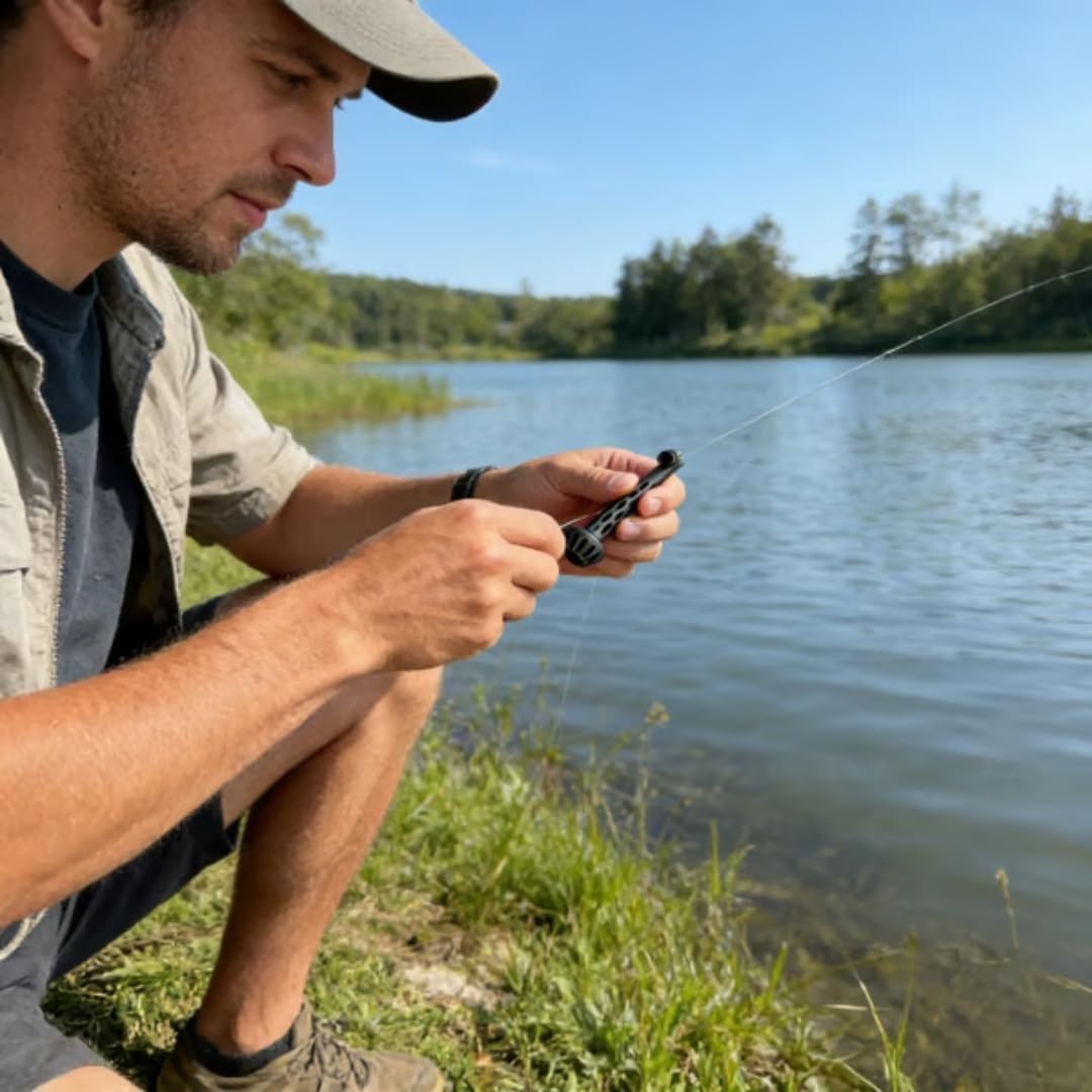 Magnetic Fly Fishing Knot Tool, Fly Threader Tool with Cone Tip for Small Hook Rigging, Quick Knot Tying Tools for Tippet Line, Compact Fly Fishing Accessories for Anglers - 4