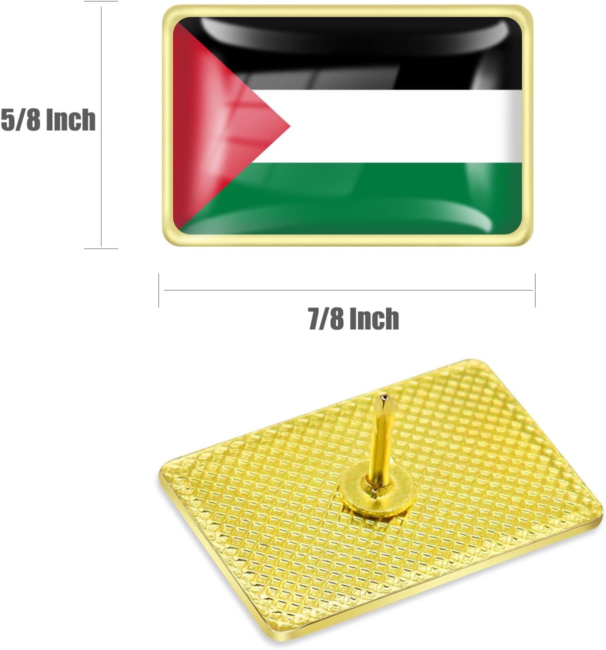 12/24/50/100Pcs Official Palestine Flag Lapel Pins Bulk - Metal Palestinian National Lapel Pin