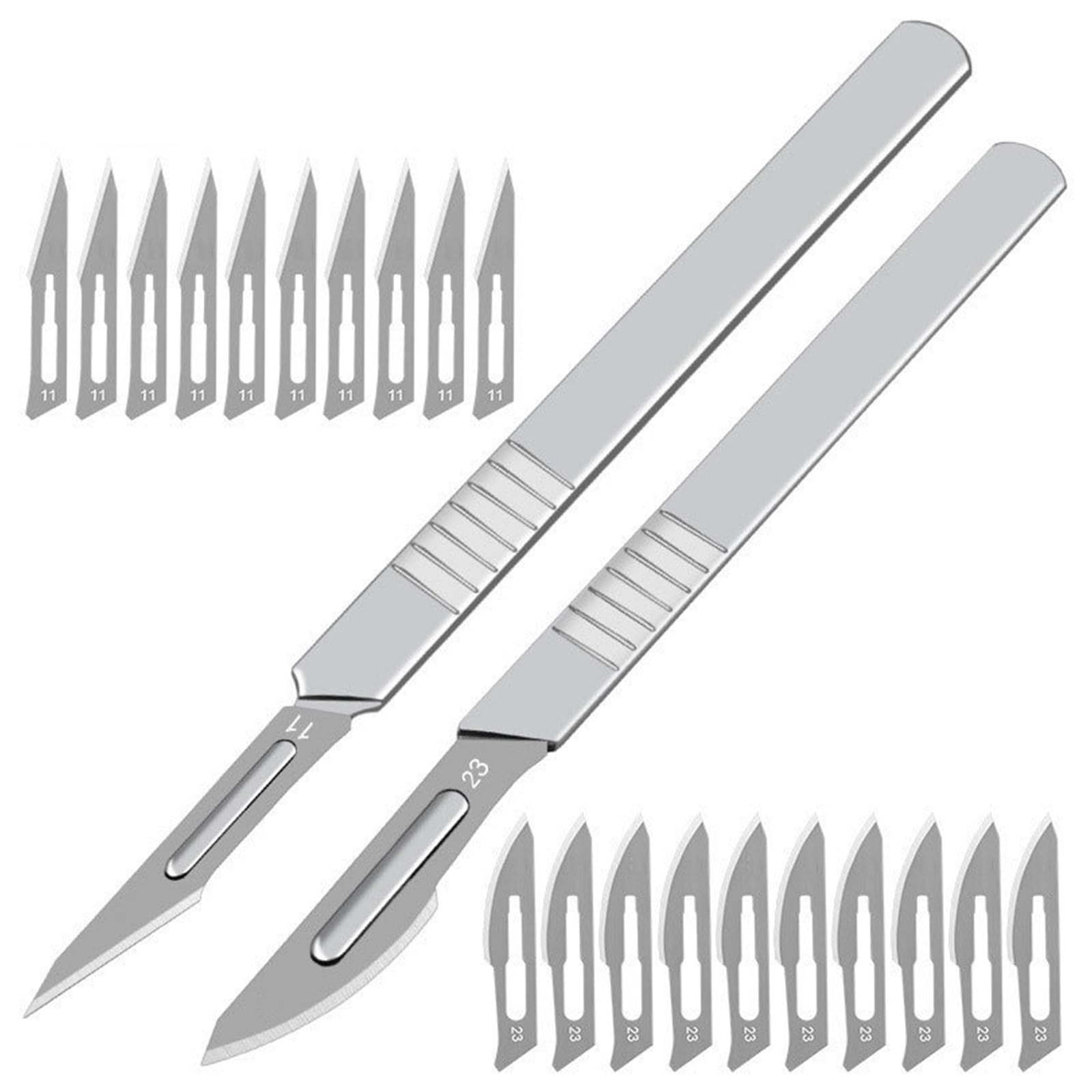 Kiuiom Coltello da Panettiere,Pane Lama di Rasoio Cutter,Coltello Da Pane Professionale con 20 Lame di Ricambio,Pezzi Taglierino per Pane per DIY Impasto,Intagliare Modelli di Pane Crudo,2+20 pcs