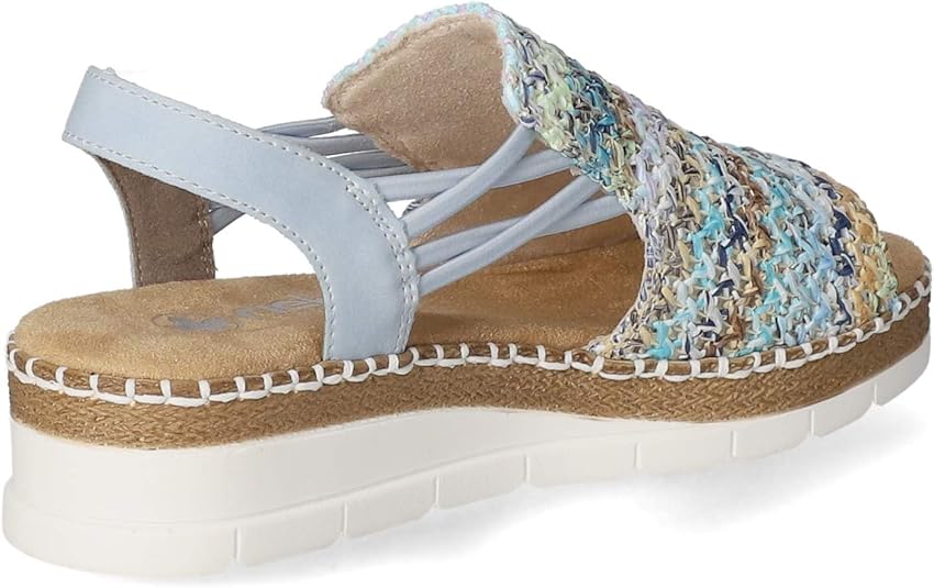 Rieker Dames riempjessandalen V7972, damessandalen, zwart 00, 39 EU Smal