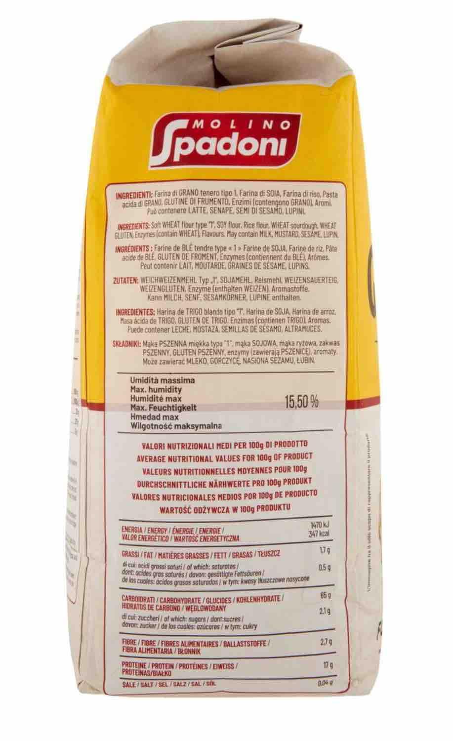 Farine de Blé Tendtre Péparation Spadoni Pour Gran Pinsa Alla Romana 5kg/Sac - Offres 1, 2, 3 et 4 Sacs (1 sac)