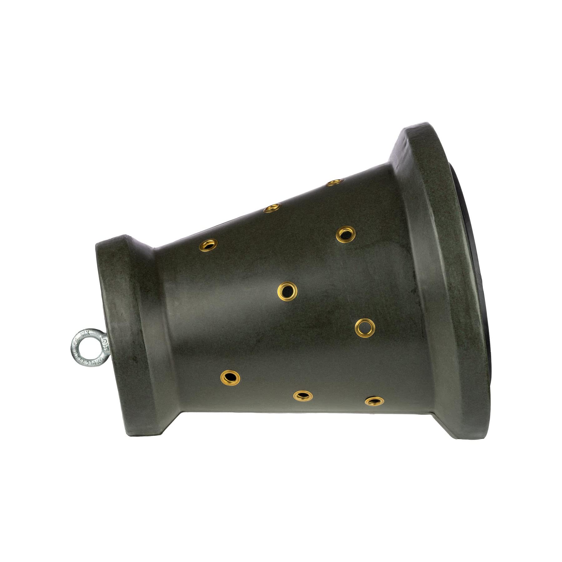 EUROHUNT - Cono di alimentazione 2.0 con ancoraggio a terra e corda di fissaggio, rinforzato con occhielli in metallo, fori spessi 14 mm, verde, portata massima 18 kg