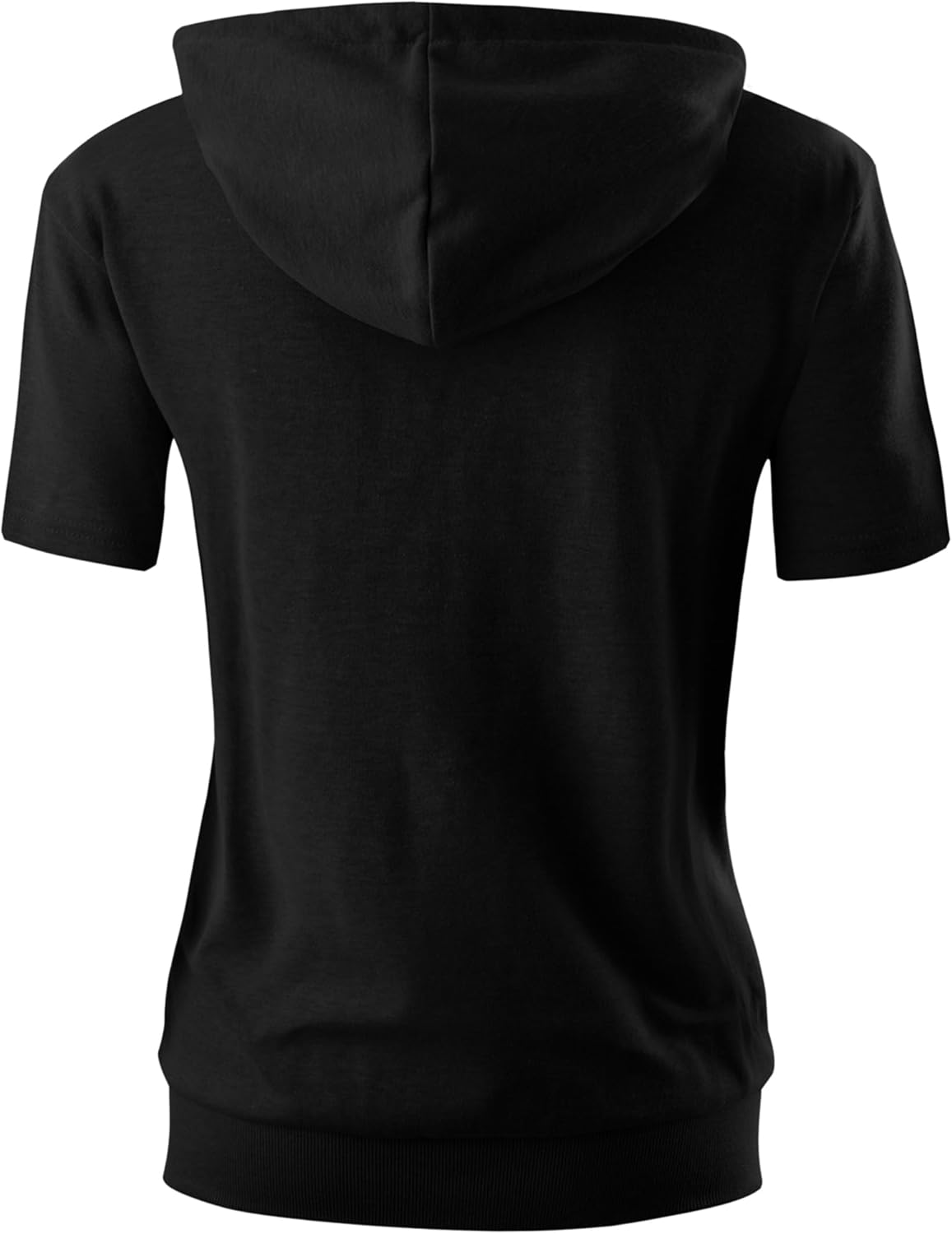 GIVON Womens Slim Fit Zip Up Hoodie Short Sleeve Thin Jacket Full Zip Sweatshirt with Plus Size - Image 5