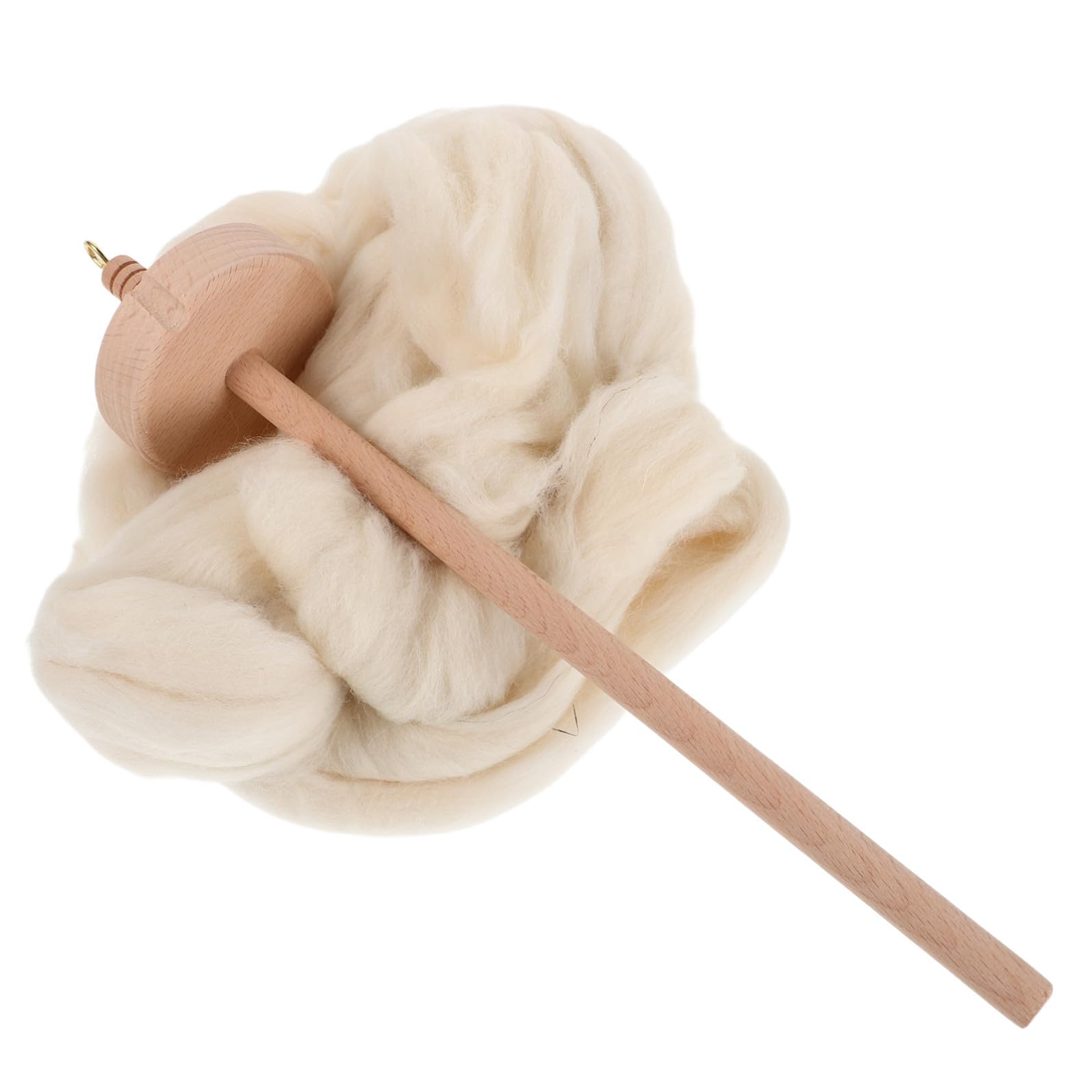 Kit Fuso per Filare la Lana in Legno Resistente con Gancio per Filo da Tessitura, Strumento la Tessitura a Mano per Hobbisti e Professionisti