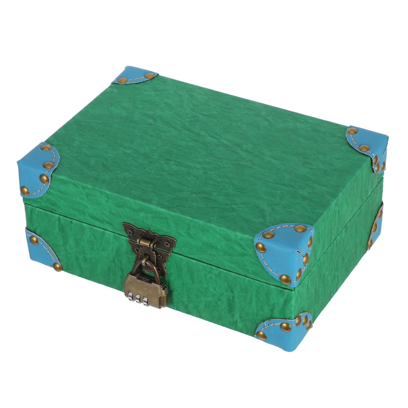 RORPOIR Vintage Jewelry Box with Lock Multi-functional Organizer for Trinkets Items Keepsakes Elegant Decorative Storage Chest Peacock for Home Desk Use