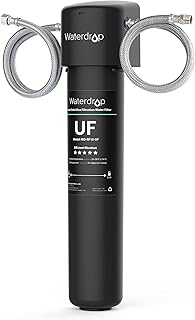 Waterdrop 15UA-UF 0.01 μm Ultra Filtration Under Sink Water Filter for Baçtёria Reduction, Reduces Lead, Chlorine, Bad Taste & Odor, 16K Gallons, Direct Connect to Kitchen Faucet, USA Tech