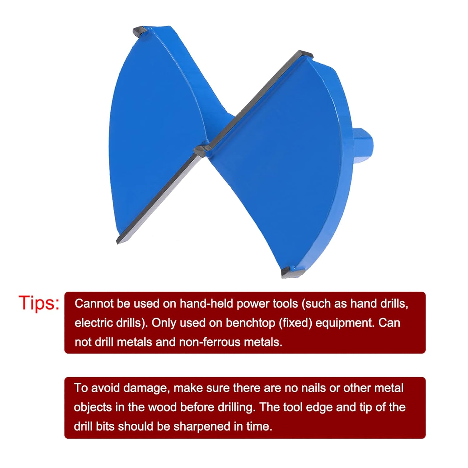 uxcell Forstner Drill Bits Set 80mm Dia. & 95mm Dia. Tungsten Carbide Wood Hole Saw Auger Opener, Woodworking Hinge Hole Drilling Boring Bit Cutter