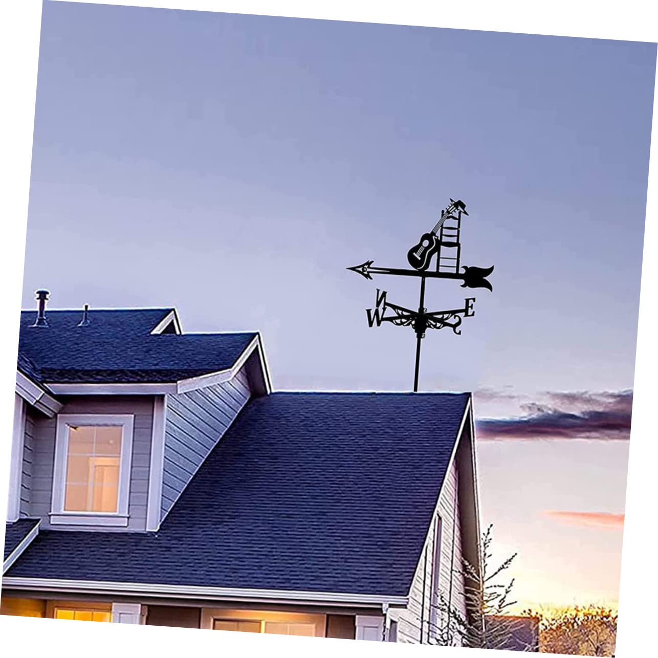 BESTonZON Girouette pour Jardin Décoration et Outil de Mesure de Vent Indicateur de Direction pour Cour et Toit Facile à Installer et Durable