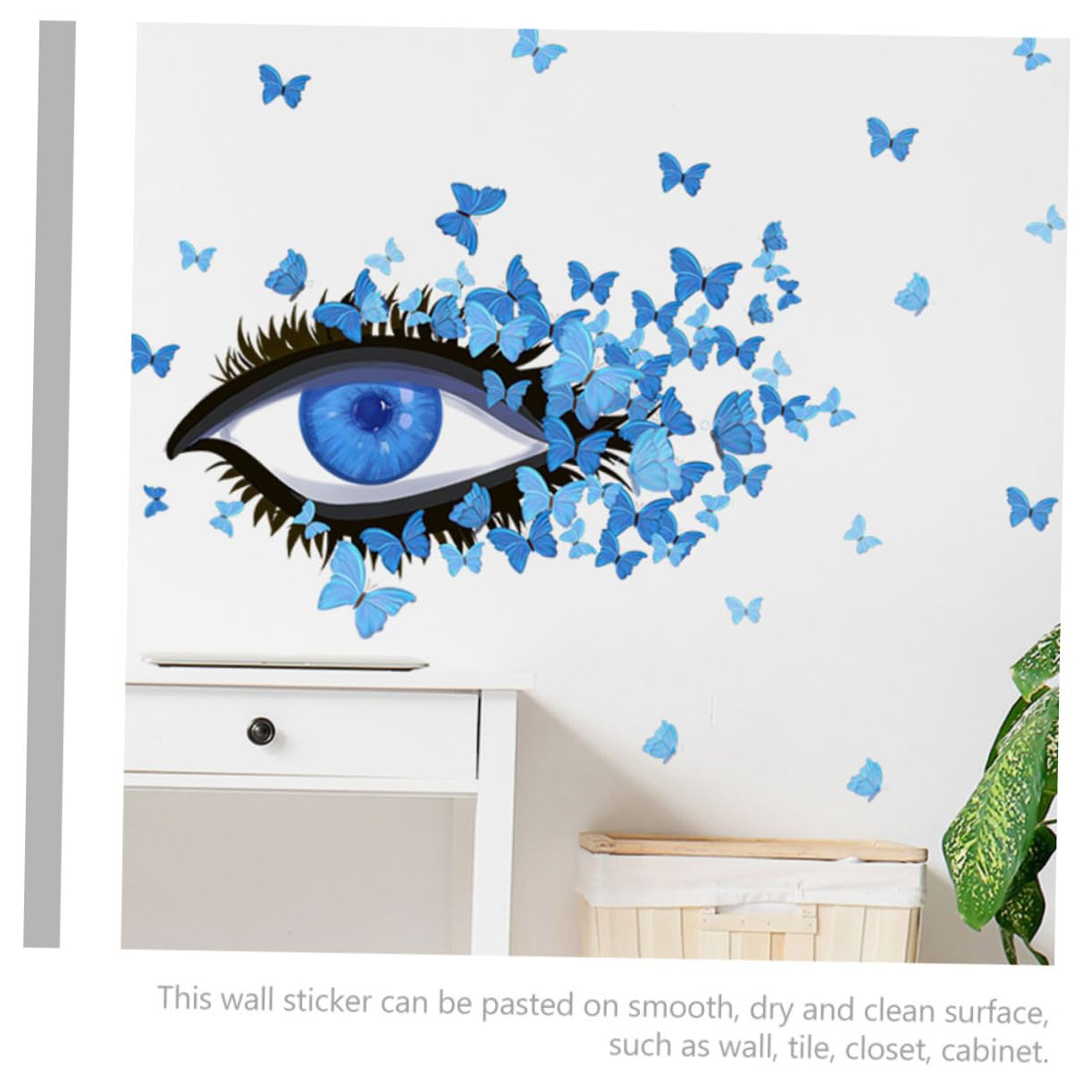 OSALADI 6pezzi Adesivi Murali Decorativi Con Design Di Occhi e Farfalle Facili Da Applicare Su Superfici Lisce Decorazione Creativa Per Camera Da Letto e Accessori Per La Casa