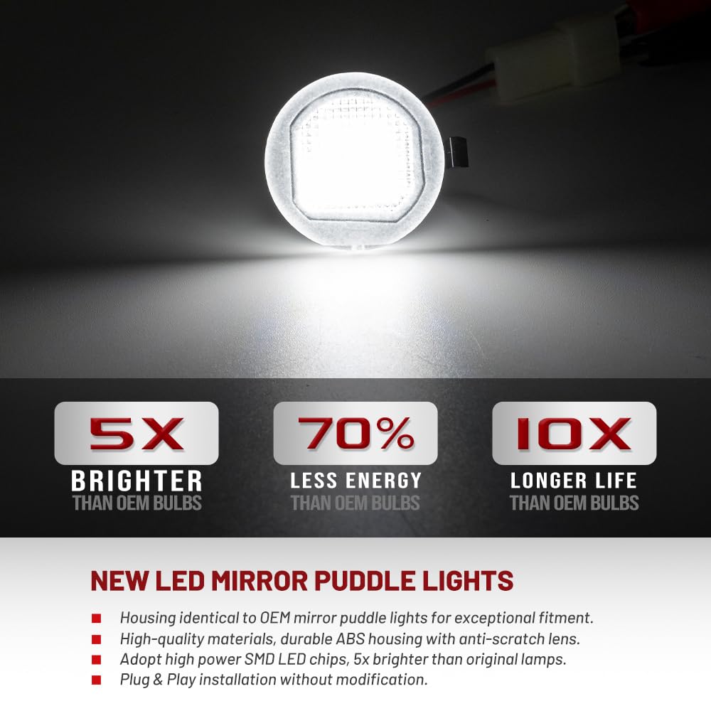 Snapklik.com : Led Under Side Mirror Puddle Lights For 2015 2016 2017 ...