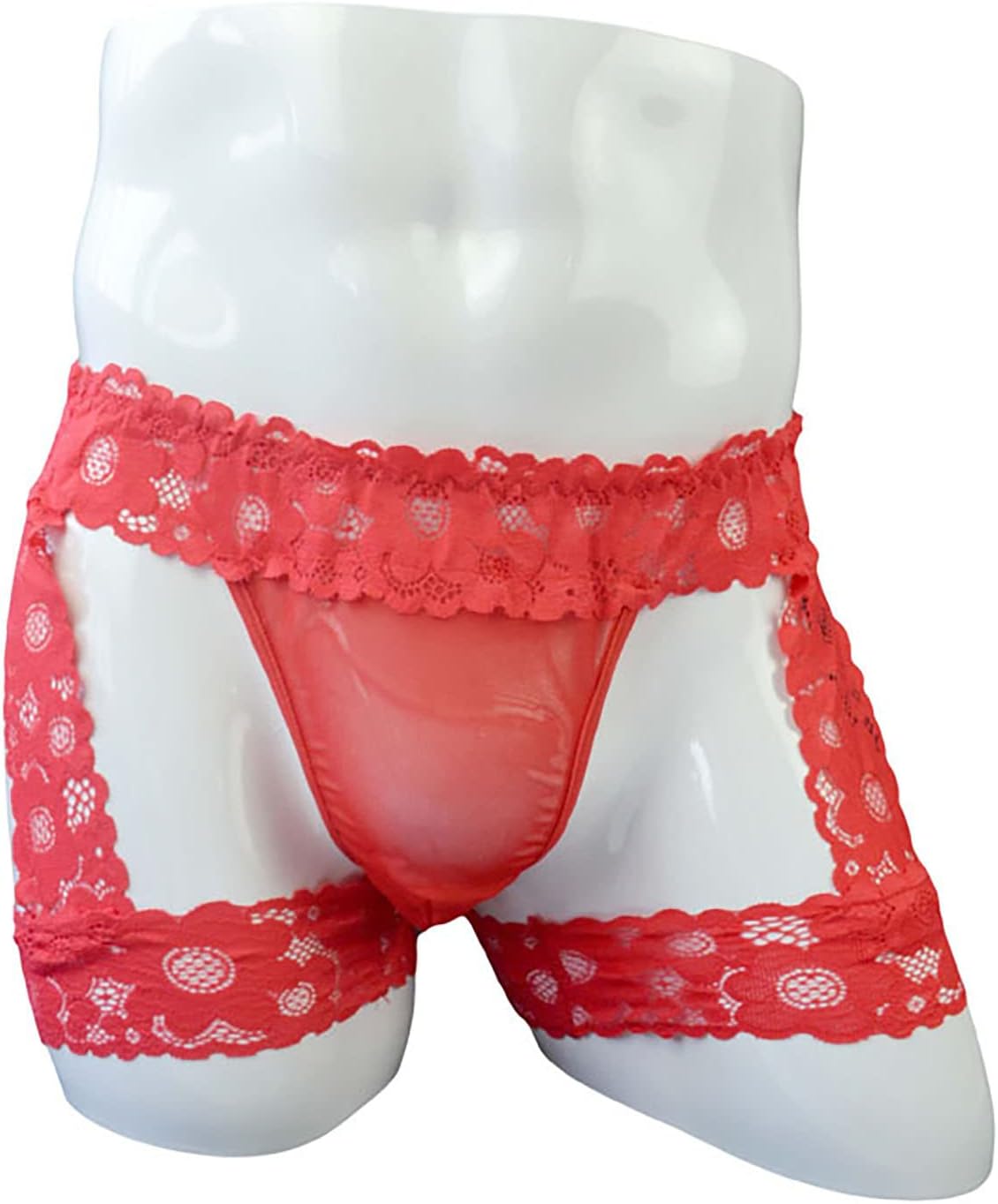 eywlwaar Men's Lace Lingerie Underwear Sexy Sissy Thongs Panties Boxer briefs - Image 2