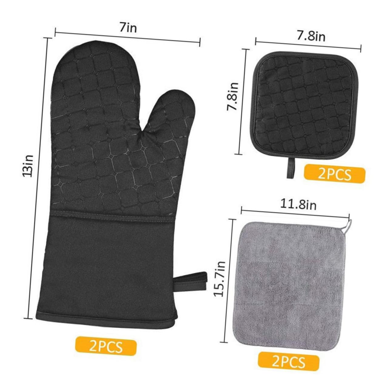 TOYANDONA Ofenhandschuhe Hitzebeständig Kochhandschuhe mit Verbrennungsschutz Backhandschuhe aus Mikrowellen-festem Material