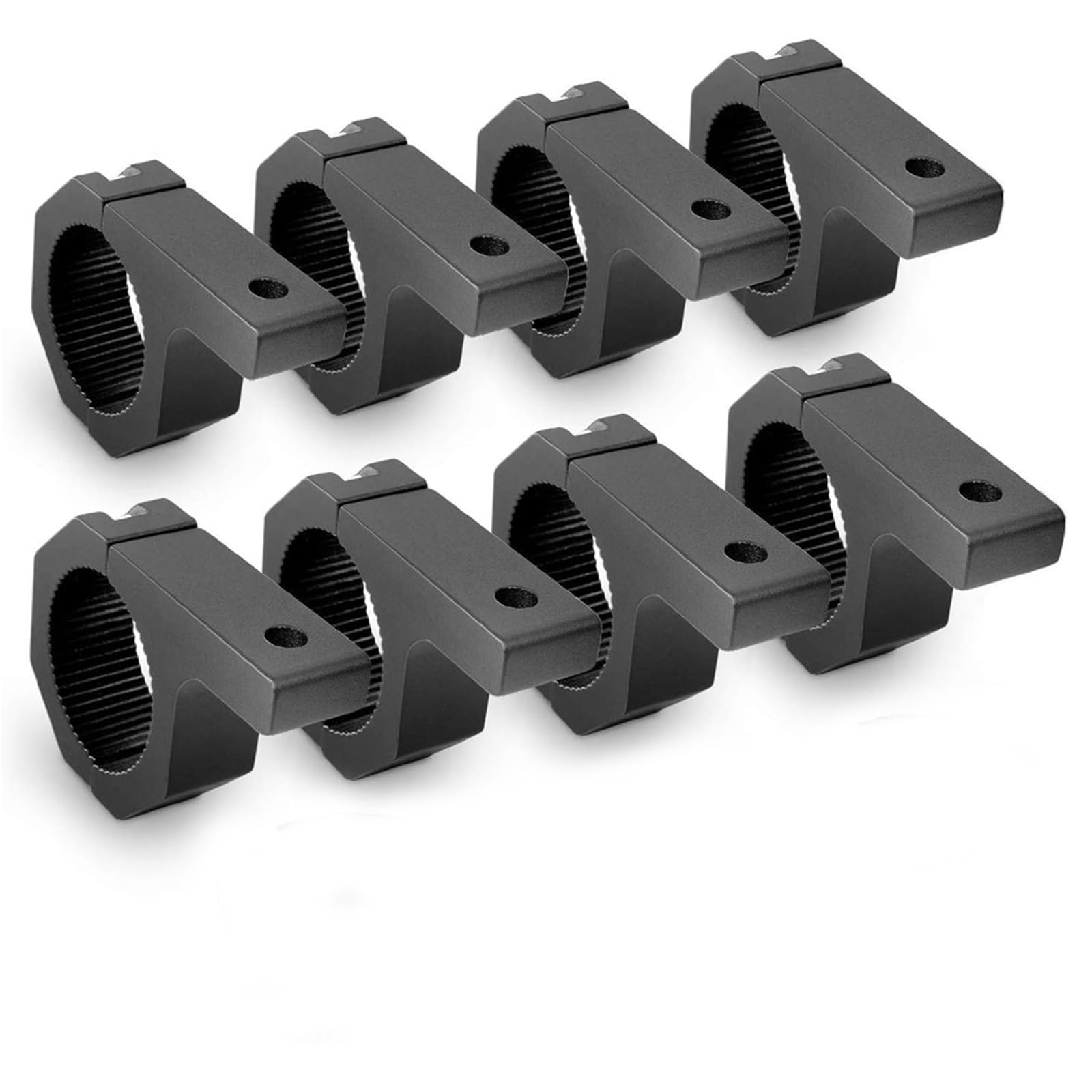 Light Tube Clamp Aluminum Alloy Motorcycle Headlight Spotlight Clamps Bracket Tube Mount Fog Light Auxiliary Lamp Holder 25-32mm(8 Pieces)