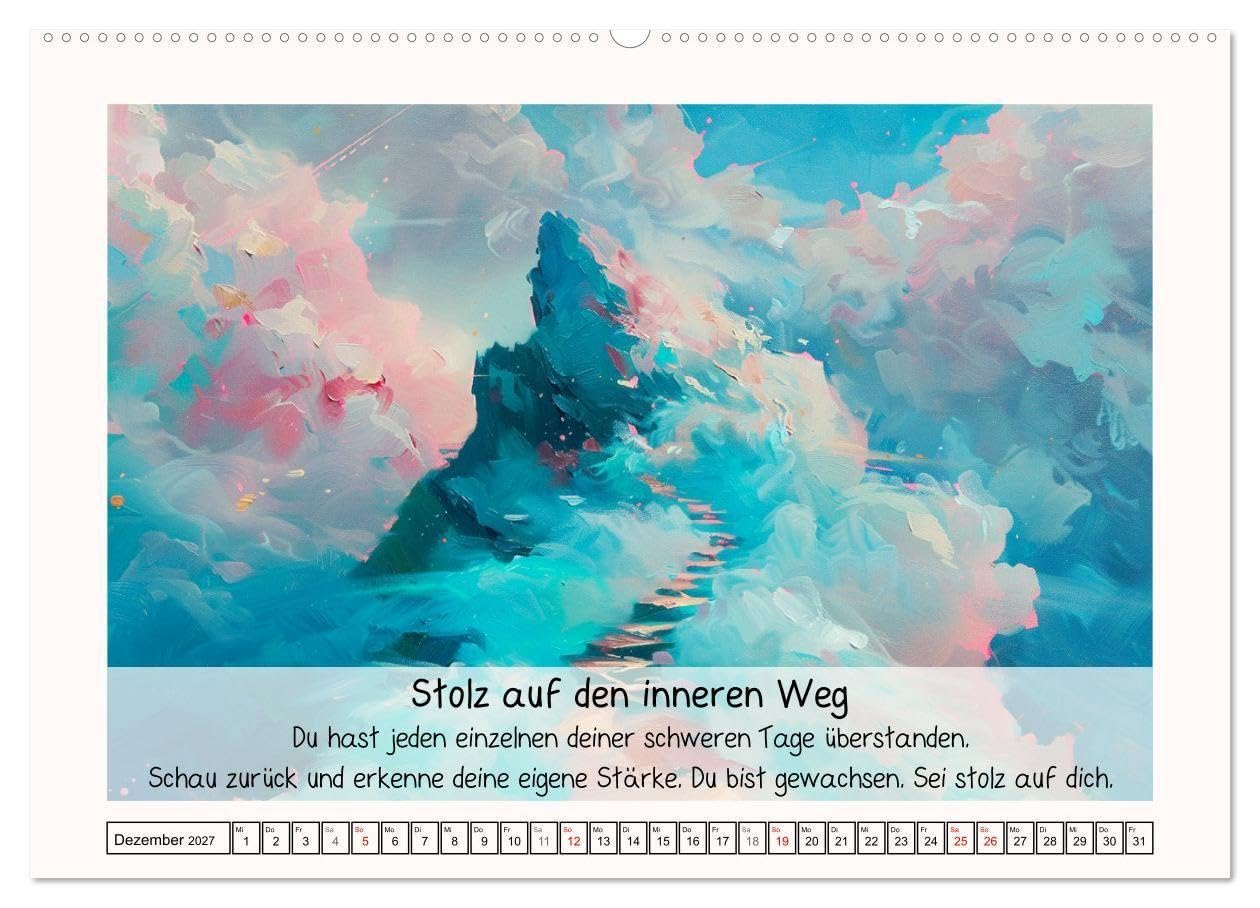 Chill mal wieder. Dein visuelles Mindset-Update (hochwertiger Premium Wandkalender 2027 DIN A2 quer), Kunstdruck in Hochglanz: Sanfte Illustrationen ... ein wenig innere Balance (CALVENDO Kunst)
