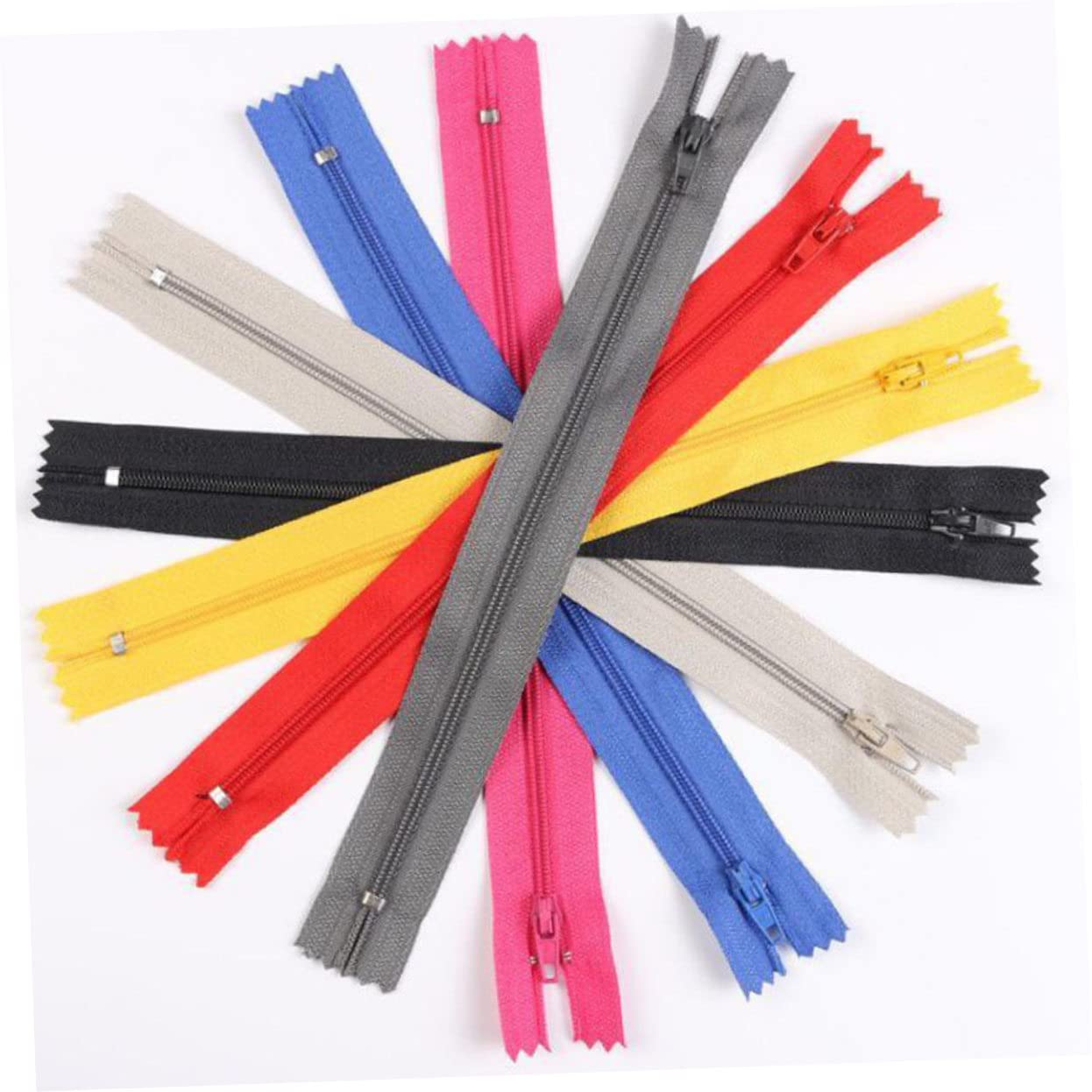 Cremallera de Nailon de Colores 100 Piezas 2, 6x22, 5 Cm