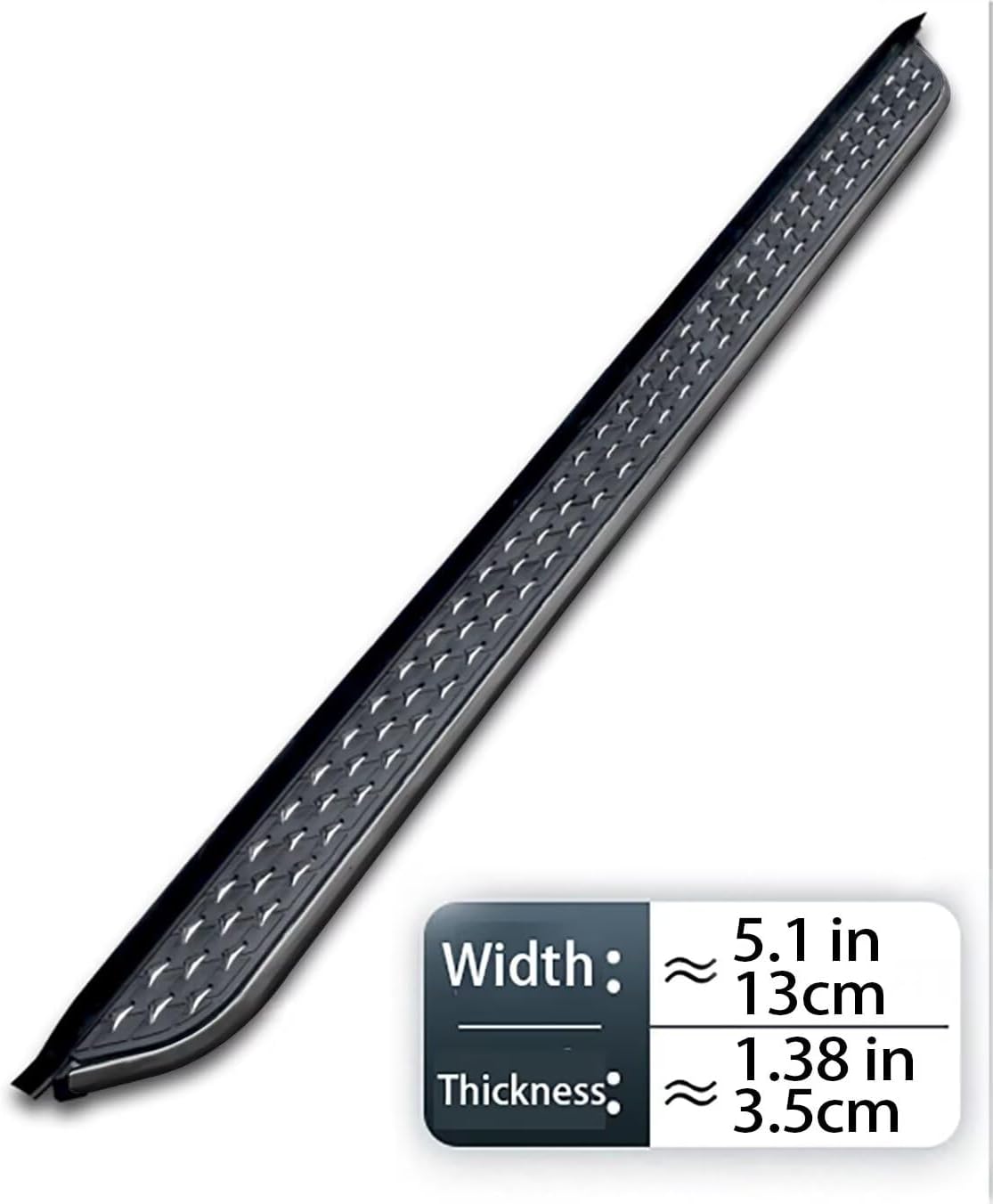 Starry Sky Effect Aluminum Alloy Black Edge Running Boards fits for Toyota Grand Highlander 2024-2026(2-Piece Set) - No Drilling Required, Easy Installation Vehicle Side Steps