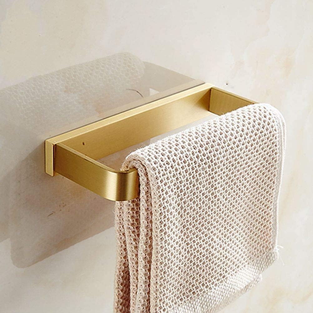 Hand Towel Holder Solid Brass Brushed Gold Project Dedicated Hotel Bathroom Suite Bathroom Accessories Towel Ring Towel Rack Square