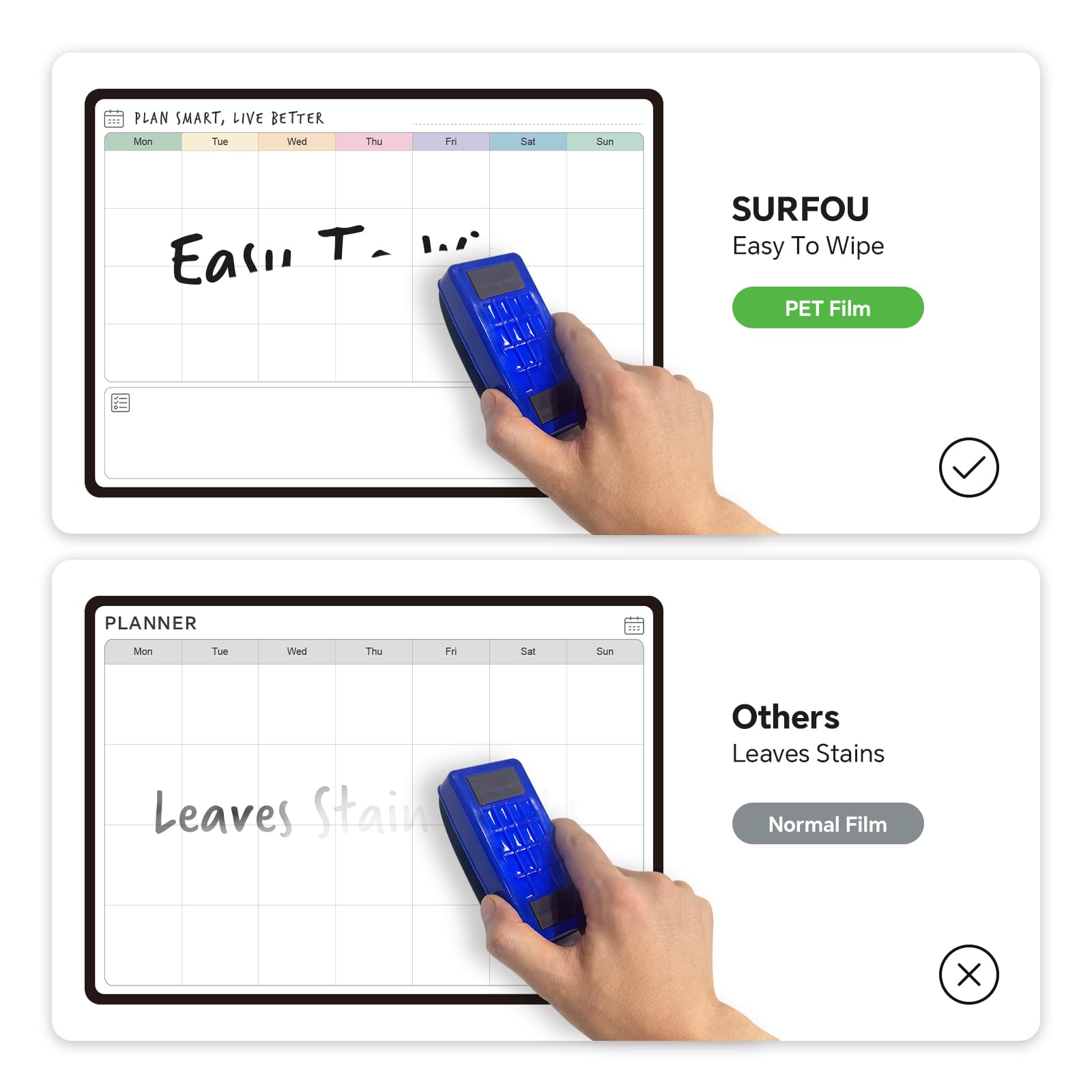 Smart Panda A3 Calendrier Magnétique Pour Frigo - Planifier Les Repas Familiaux, Listes De Courses Ou Une Aide A L'étude - Tableau Aimanté - Mensuel - En Français | Votre Wishlist Sur