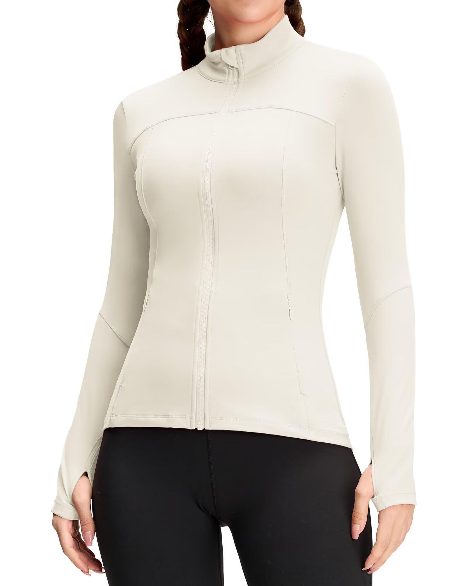 Queenie Ke Womens Running Jackets with Zipper Pockets