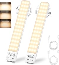 Under Cabinet Kitchen Lights, Under-Unit Light, Kitchen LED Cabinet Lighting, Motion Sensor, 2000 mAh Battery, USB Rechargeable Cabinet Light, 25 cm, Dimmable Light Strip for Kitchen, Wardrobe