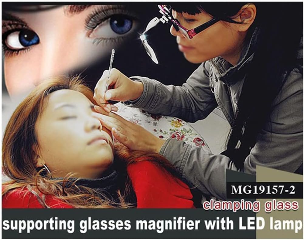 Multipurpose Lighted Glasses Magnifier with Clip and with Handheld Lighting