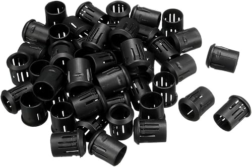 Miniatura 1 de uxcell 50 unids lámpara de diodo emisor de luz titular clip bisel montaje 0.394 in LED titulares panel pantalla plástico negro