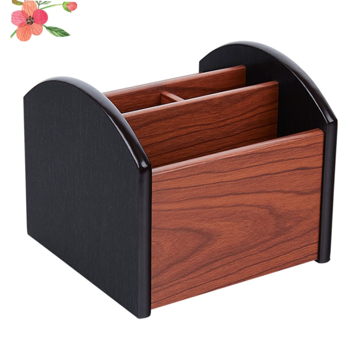 SHINEOFI Organizer da Scrivania Porta Penne in Legno Multifunzionale Design a Scomparti e Contenitore per Ufficio, per Uso Desktop in Ufficio