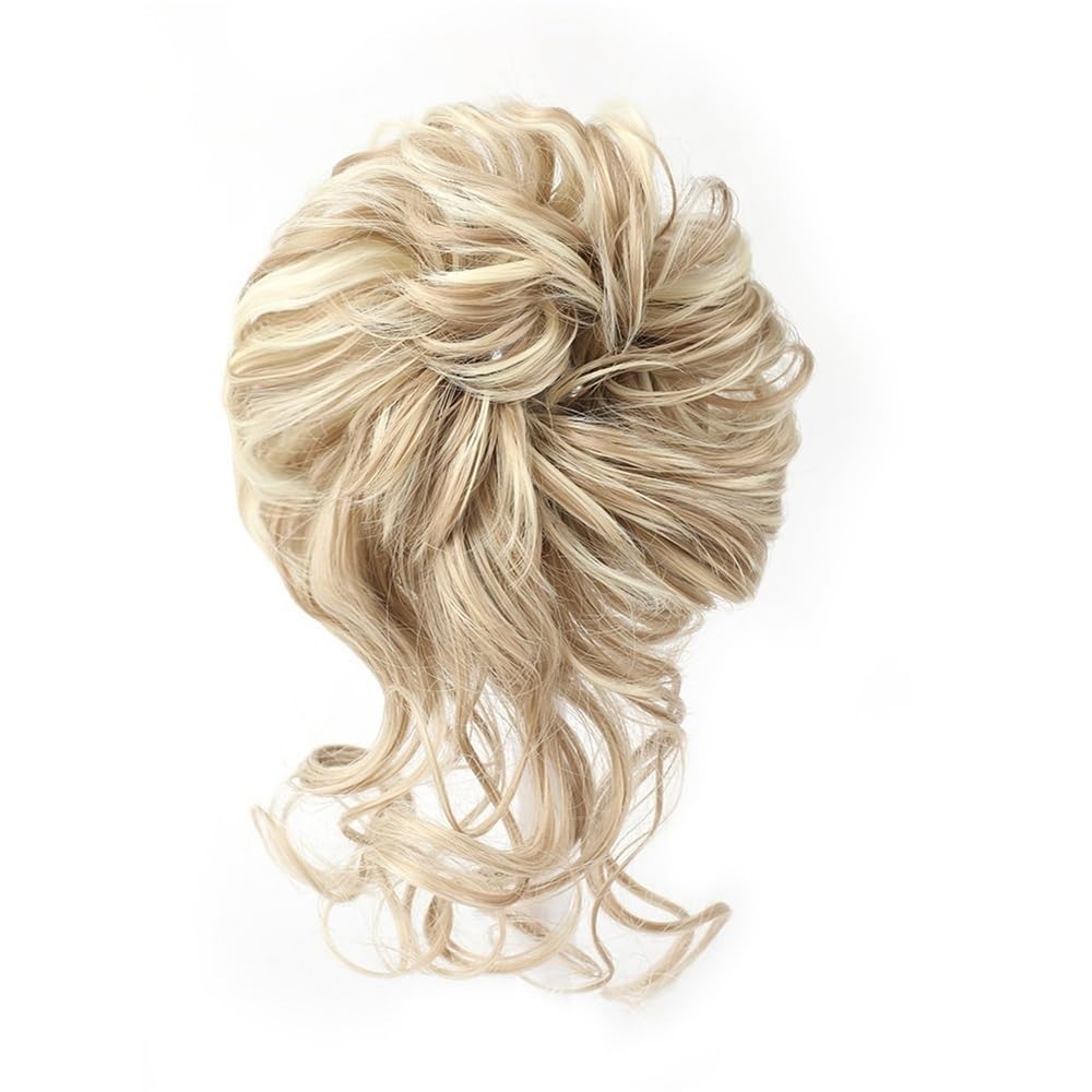 Chignon finto Chignon sintetico riccio e spettinato con elastico, coda di cavallo in fibra sintetica Donne(16P613)