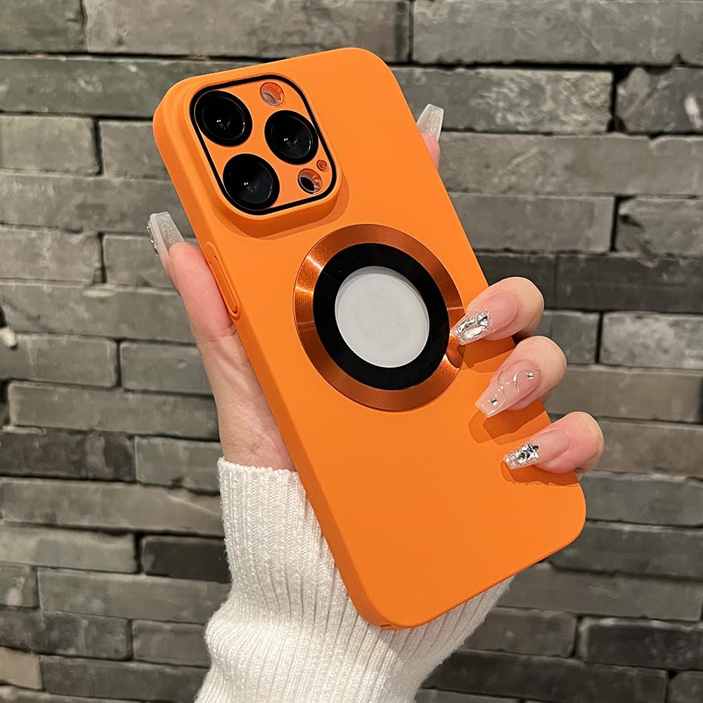 Coque magnétique iPhone 14 Pro orange : finis les objectifs rayés - 7