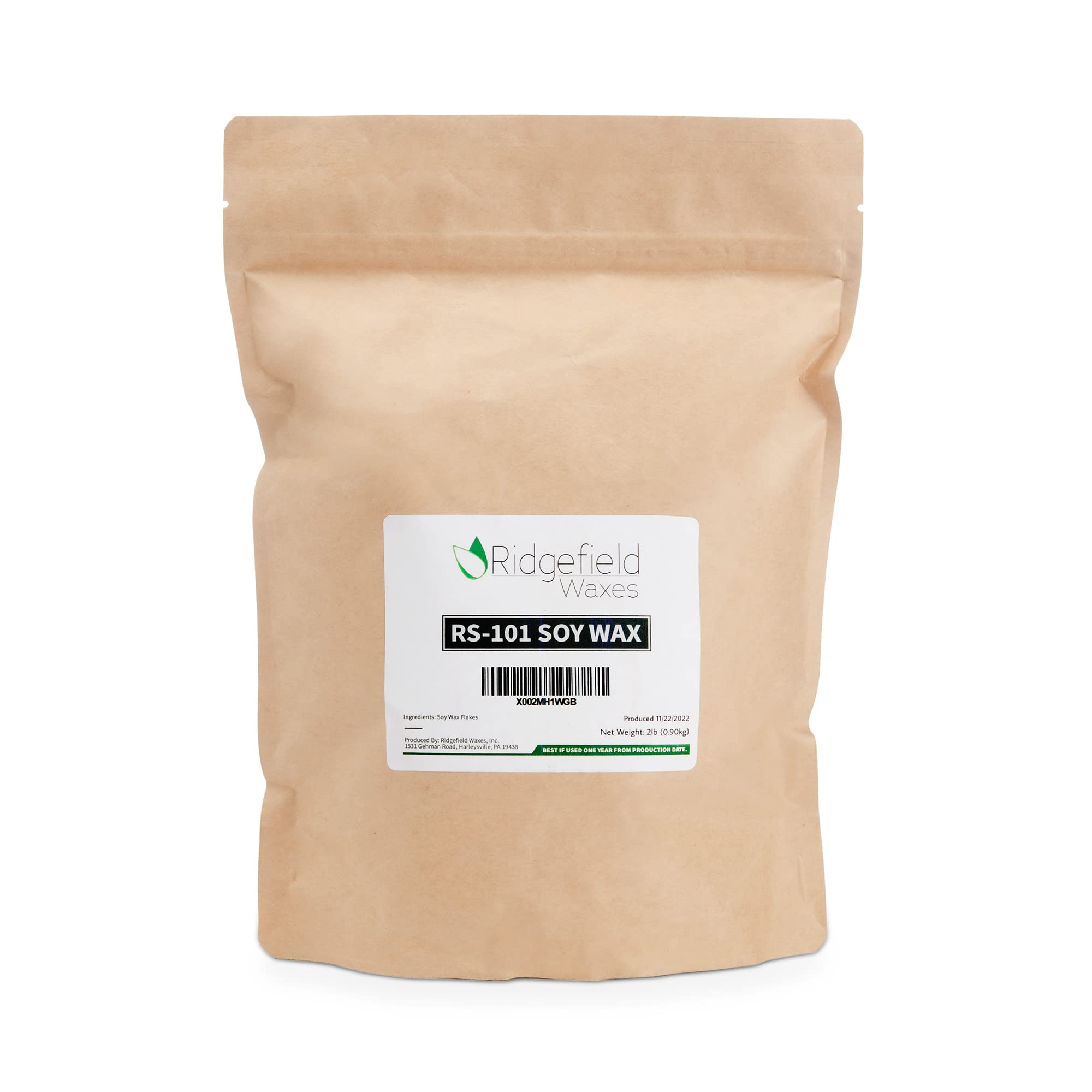 Ridgefield Waxes Pure Soy Formula RS-101 All-Natural Soy Wax for Candle Making (2lb)