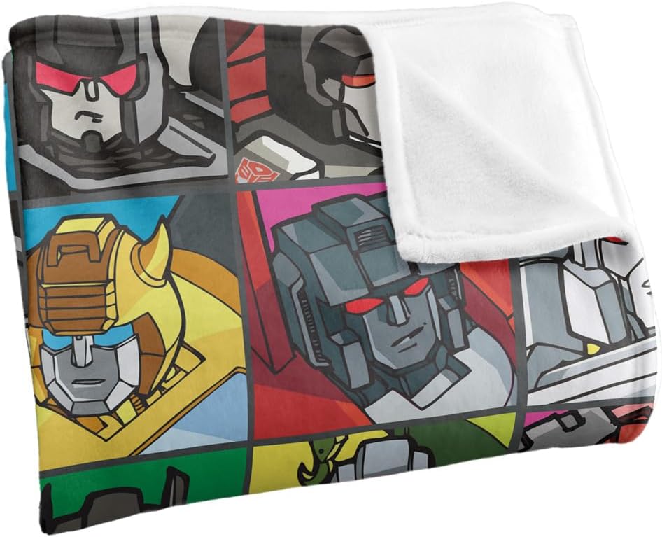 Transformers Blanket, 60"x80" Transformers Squares Silky Touch Super Soft Throw Blanket