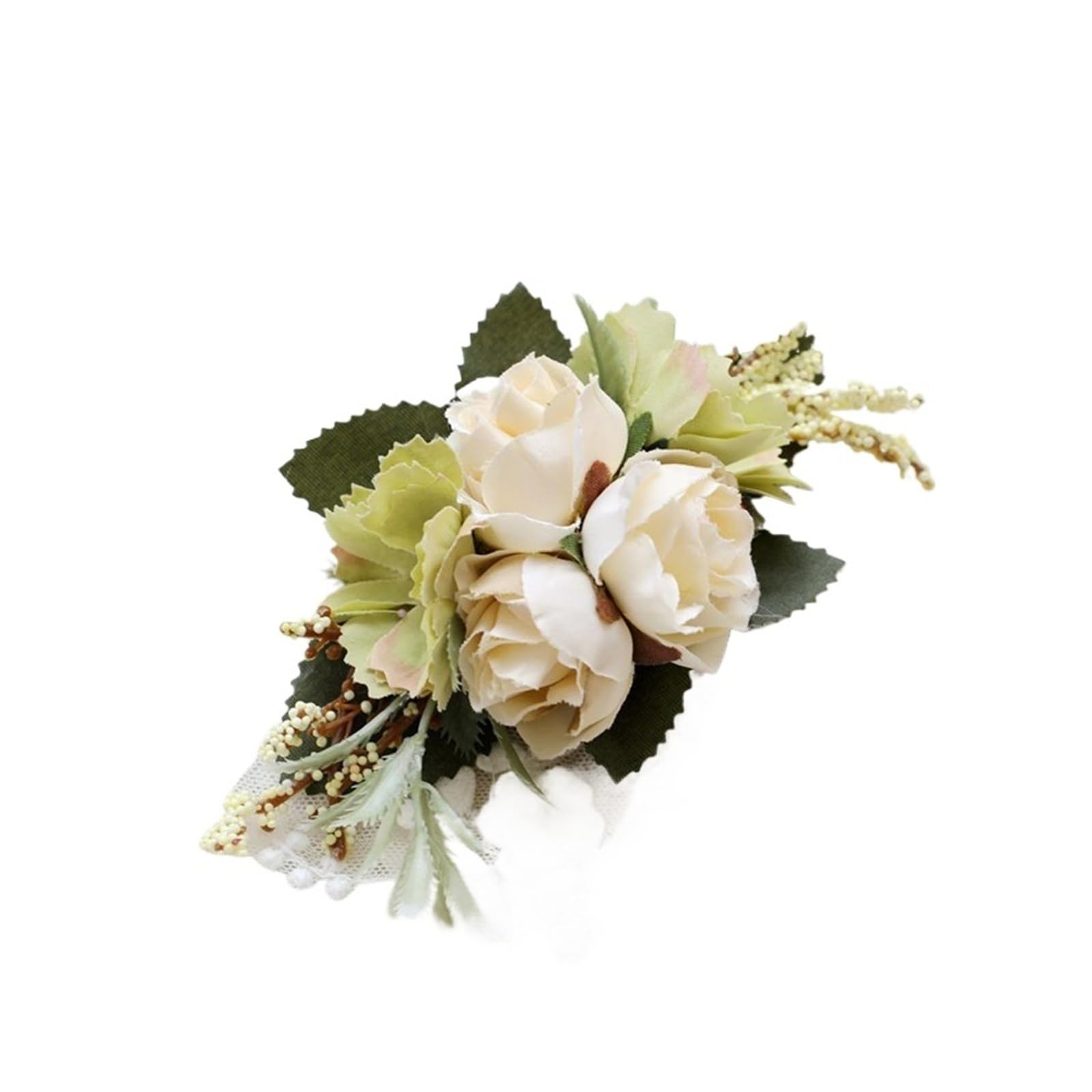 Wedding boutonniere Groom Boutonniere Man Pin Suit Corsage Bridal(Black)
