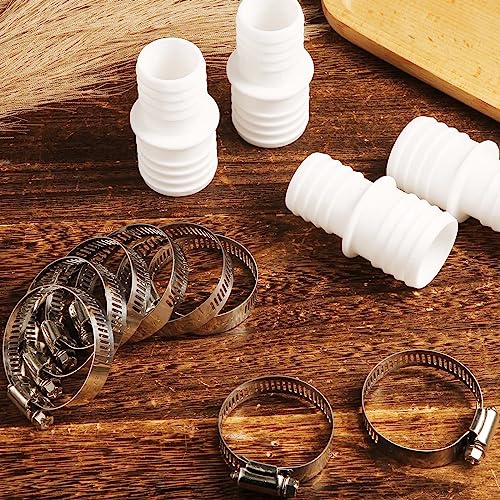 SAVITA 4pcs Pool Hose Adapter 1.5 to 1.25" with 8pcs Adjustable Stainless Steel Clamps - Image 3