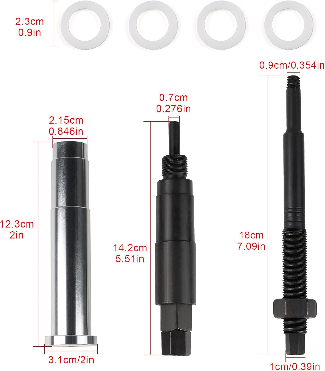 Broken Spark Plug Extractor Tool Kit Compatible with Ford Triton 5.4L 3-Valve Engines, Extractor Kit for Damaged Spark Plugs 65600 (Black)