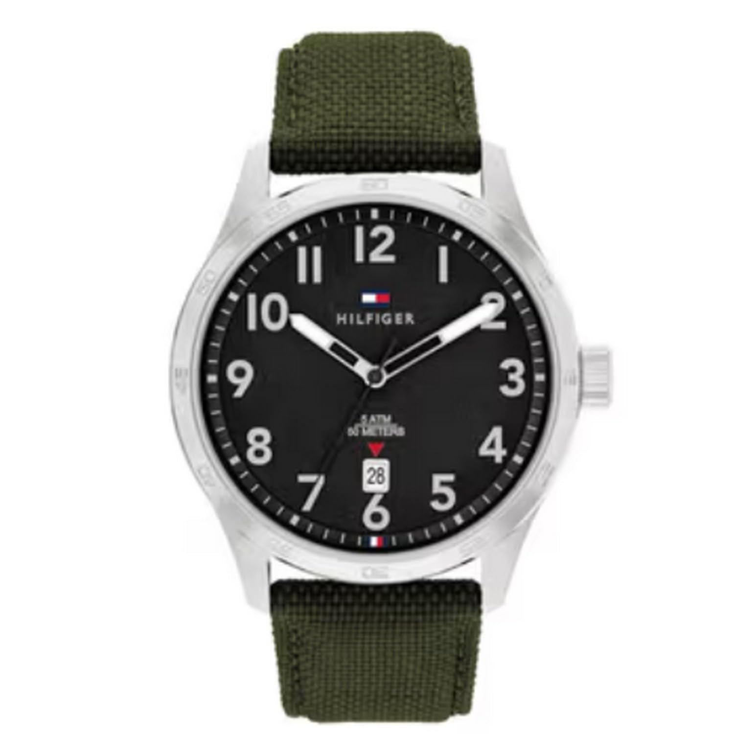 tommy hilfiger Black Dial Olive Green Plating Leather Strap Analog Watch for Men- TH1710593-picture-25