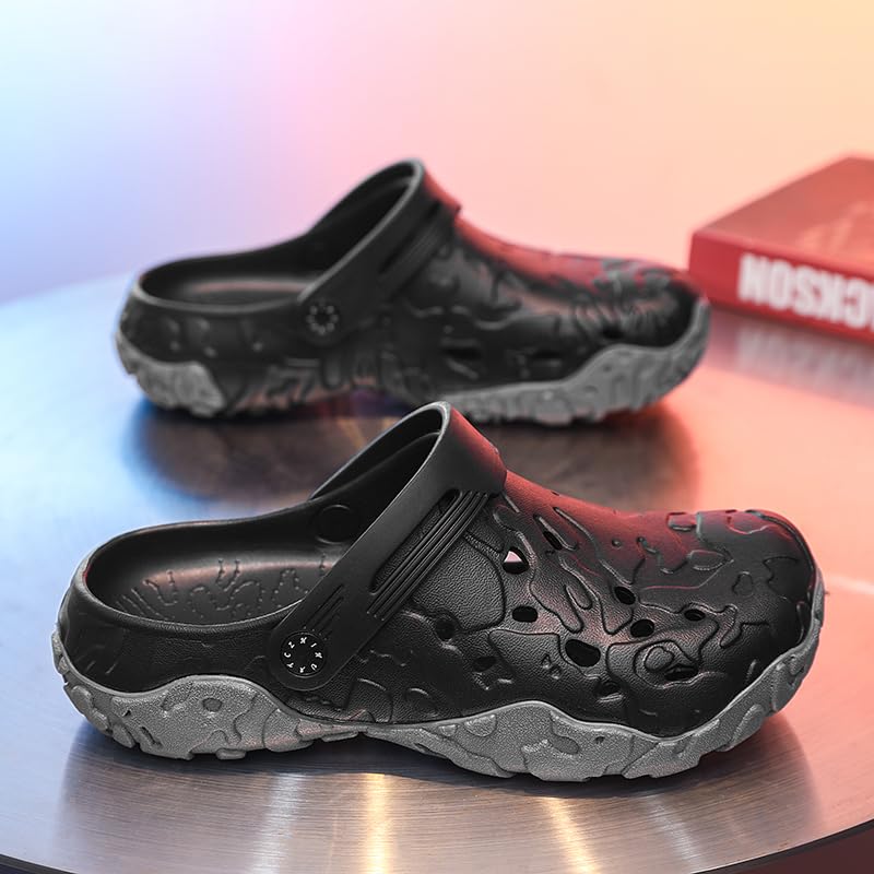 Image of Men's Clogs Garden Shoes Adult Mules Outdoor Sports Sandals Summer Water Beach Shoes Casual Slippers Lightweight Breathable