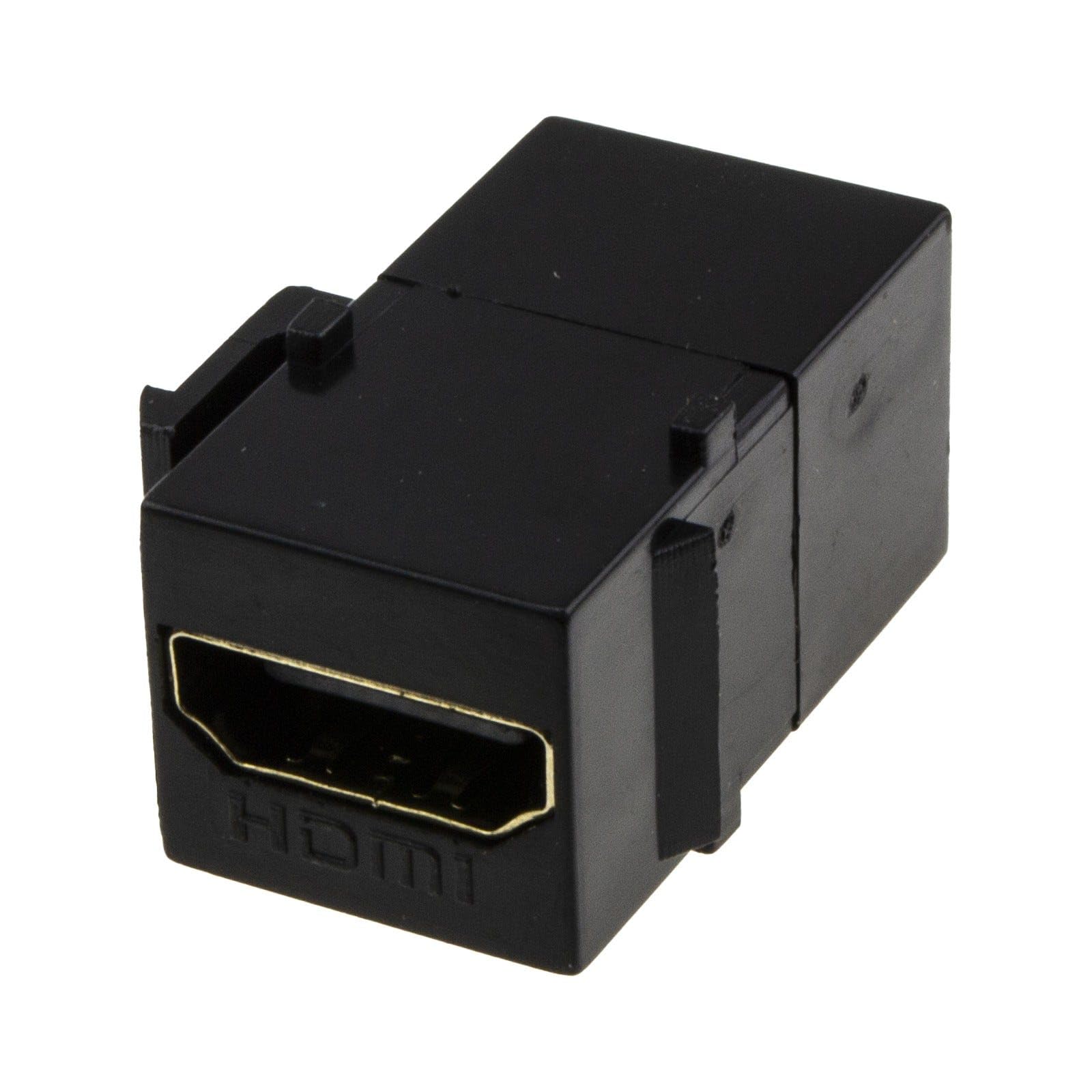 Kenable Women's Black Hdmi Keystone Module Panel Mount Coupler To Snap-In Wall Plate Insert