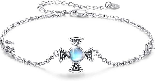 ZIPPICE Infinity Bracelets 925 Sterling Silver Womens Bracelet Moonstone Bracelets Gifts for Her Women Girls Wife Mum