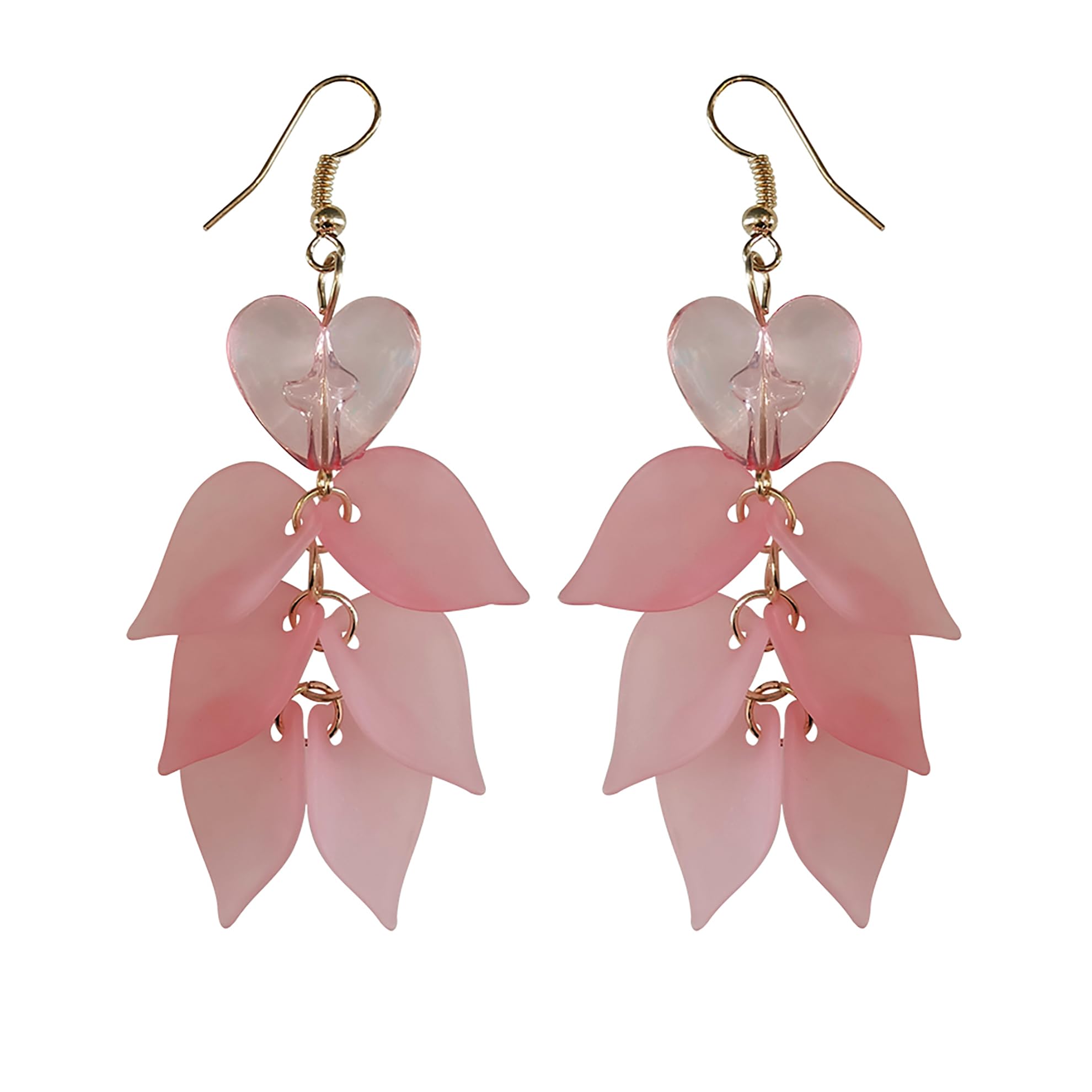 La Belleza Rhodium Plated Acrylic Resin Sheet Light weight Flower/Floral Drop Dangler Tassel Earring For Girls And Women (Light Pink) (B0CDLYZKSW) Amazon Price History, Amazon Price Tracker