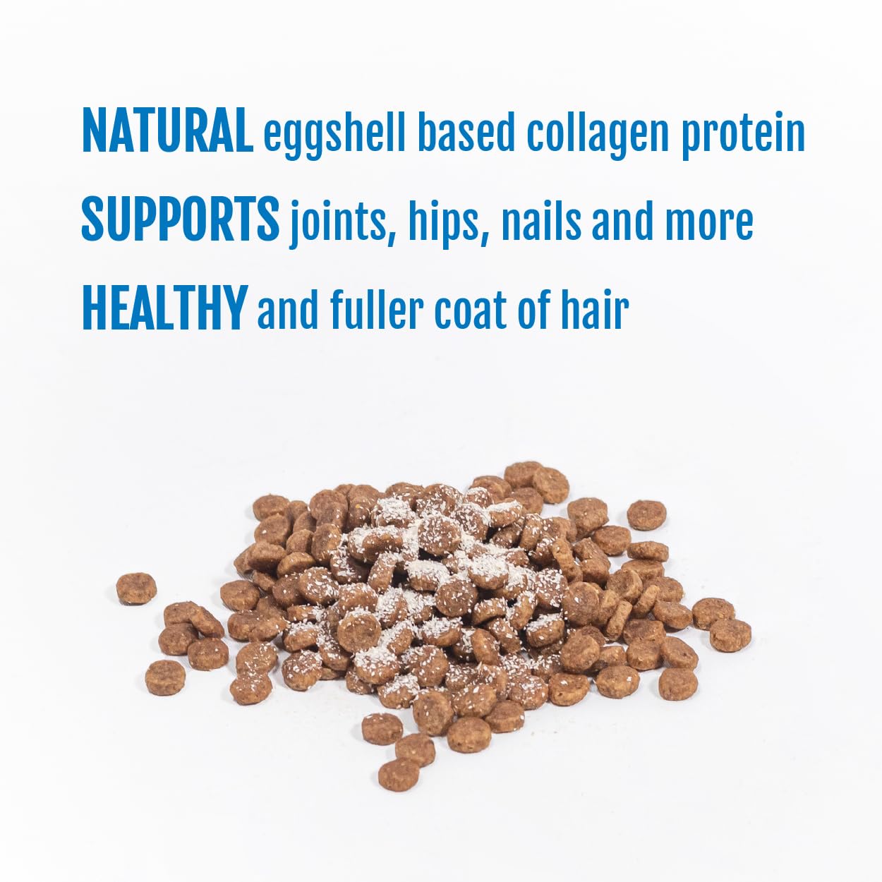 Eggshell Membrane Collagen for Dogs - Non-Gelatin and Non-Bone Marrow Based, All Natural Premium Dog Collagen Powder from Eggshell Membranes: Supports Pet Hips, Joints, Nails, Fur and Digestion.